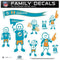 Sports Automotive Accessories NFL - Miami Dolphins Family Decal Set Large JM Sports-7