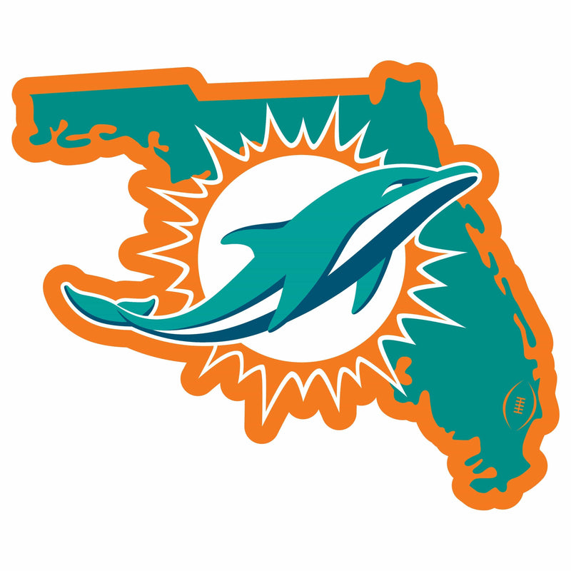 Sports Automotive Accessories NFL - Miami Dolphins Home State 11 Inch Magnet JM Sports-7