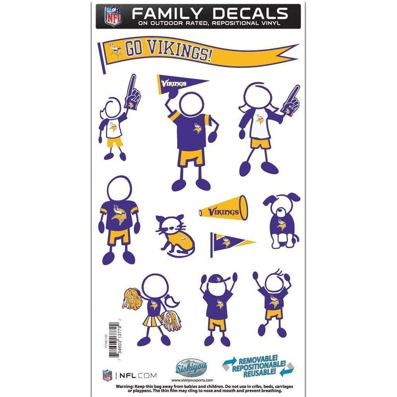 Sports Automotive Accessories NFL - Minnesota Vikings Family Decal Set Medium JM Sports-7