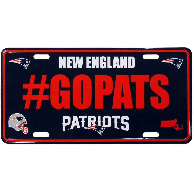 Sports Automotive Accessories NFL - New England Patriots Hashtag License Plate JM Sports-7