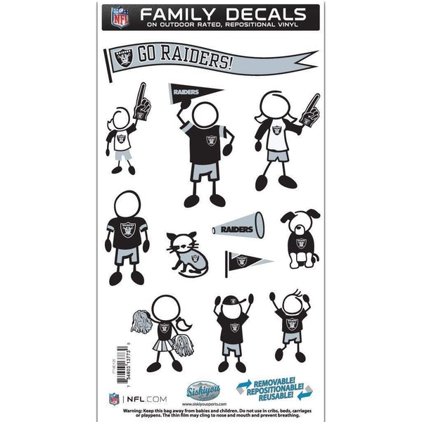 Sports Automotive Accessories NFL - Oakland Raiders Family Decal Set Medium JM Sports-7