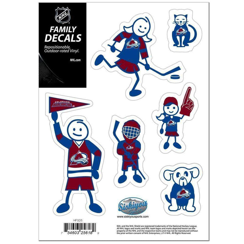 Sports Automotive Accessories NHL - Colorado Avalanche Family Decal Set Small JM Sports-7