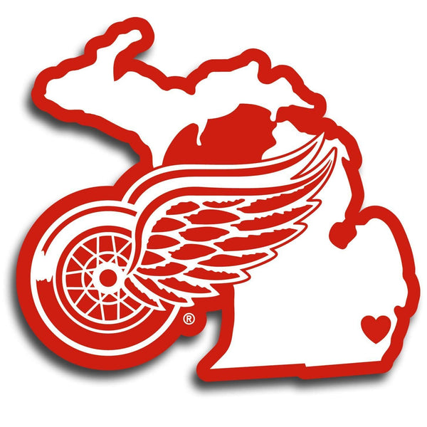 Sports Automotive Accessories NHL - Detroit Red Wings Home State Decal JM Sports-7