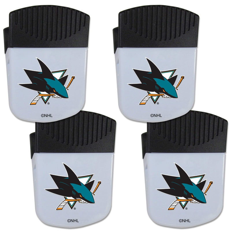 Sports Cool Stuff NHL - San Jose Sharks Chip Clip Magnet with Bottle Opener, 4 pack JM Sports-7