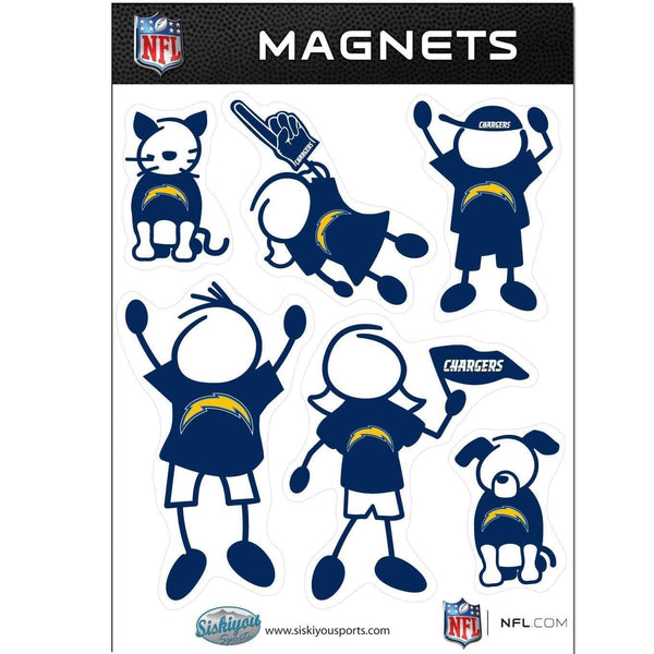 Sports Home & Office Accessories NFL - Los Angeles Chargers Family Magnet Set JM Sports-7