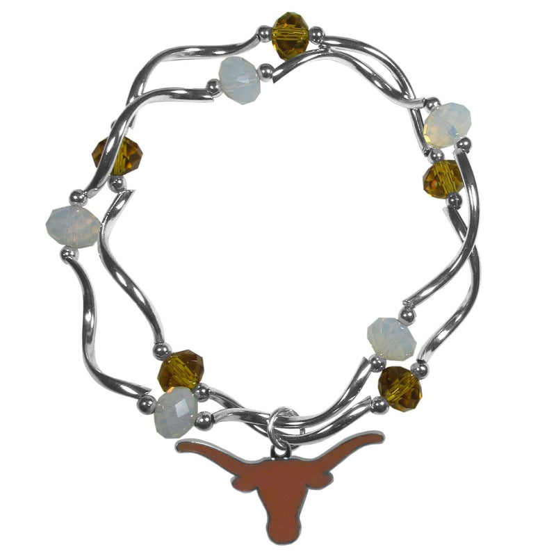 NCAA - Texas Longhorns Crystal Bead Bracelet