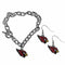 Sports Jewelry & Accessories NFL - Arizona Cardinals Chain Bracelet and Dangle Earring Set JM Sports-7