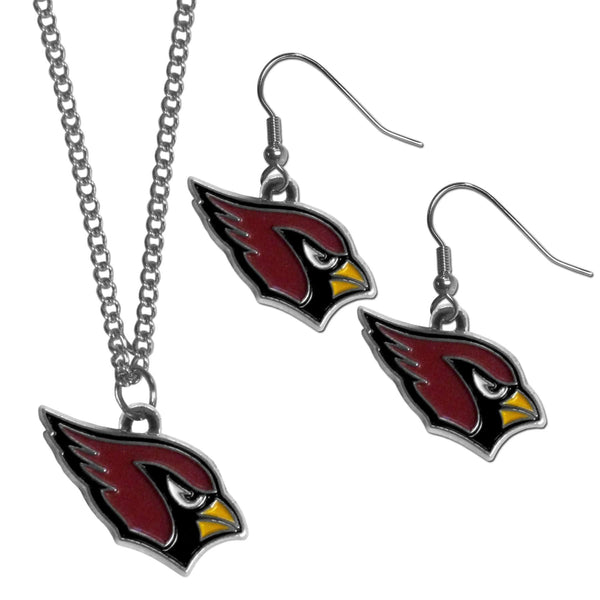 Sports Jewelry & Accessories NFL - Arizona Cardinals Dangle Earrings and Chain Necklace Set JM Sports-7