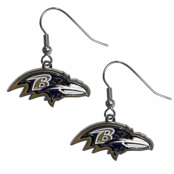 Sports Jewelry & Accessories NFL - Baltimore Ravens Chrome Dangle Earrings JM Sports-7