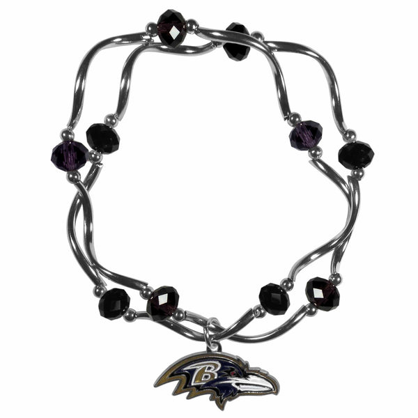 Sports Jewelry & Accessories NFL - Baltimore Ravens Crystal Bead Bracelet JM Sports-7