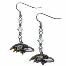 Sports Jewelry & Accessories NFL - Baltimore Ravens Crystal Dangle Earrings JM Sports-7