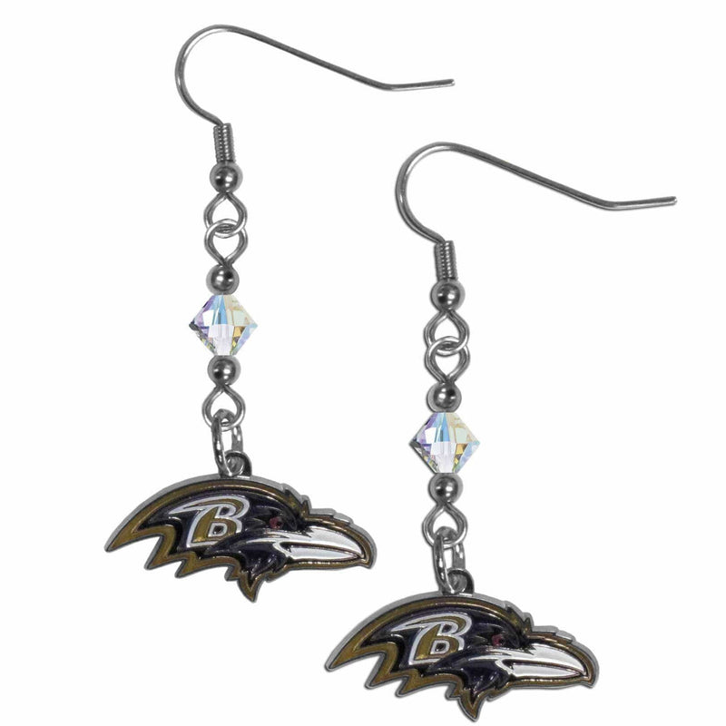Sports Jewelry & Accessories NFL - Baltimore Ravens Crystal Dangle Earrings JM Sports-7