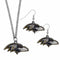 Sports Jewelry & Accessories NFL - Baltimore Ravens Dangle Earrings and Chain Necklace Set JM Sports-7