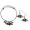 Sports Jewelry & Accessories NFL - Baltimore Ravens Dangle Earrings and Charm Bangle Bracelet Set JM Sports-7