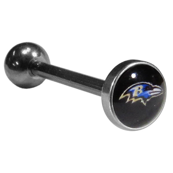 Sports Jewelry & Accessories NFL - Baltimore Ravens Inlaid Barbell Tongue Ring JM Sports-7