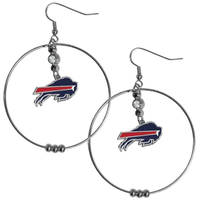 Sports Jewelry & Accessories NFL - Buffalo Bills 2 Inch Hoop Earrings JM Sports-7