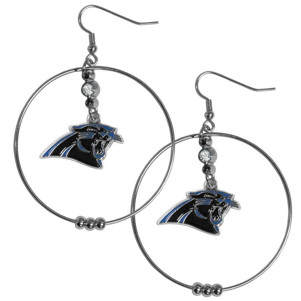 Sports Jewelry & Accessories NFL - Carolina Panthers 2 Inch Hoop Earrings JM Sports-7