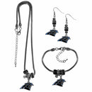 Sports Jewelry & Accessories NFL - Carolina Panthers Euro Bead Jewelry 3 piece Set JM Sports-7