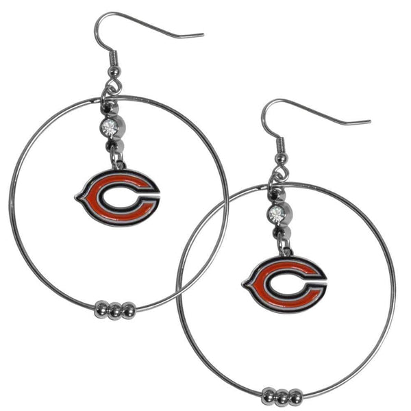 Sports Jewelry & Accessories NFL - Chicago Bears 2 Inch Hoop Earrings JM Sports-7