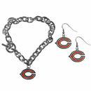 Sports Jewelry & Accessories NFL - Chicago Bears Chain Bracelet and Dangle Earring Set JM Sports-7