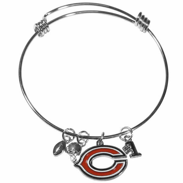 Sports Jewelry & Accessories NFL - Chicago Bears Charm Bangle Bracelet JM Sports-7