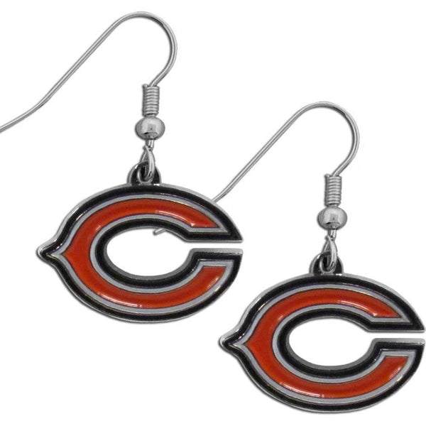 Sports Jewelry & Accessories NFL - Chicago Bears Chrome Dangle Earrings JM Sports-7