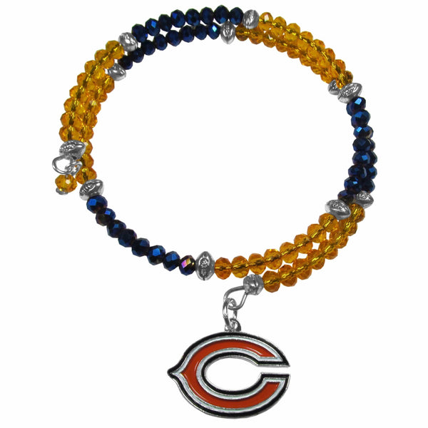 Sports Jewelry & Accessories NFL - Chicago Bears Crystal Memory Wire Bracelet JM Sports-7