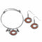 Sports Jewelry & Accessories NFL - Chicago Bears Dangle Earrings and Charm Bangle Bracelet Set JM Sports-7