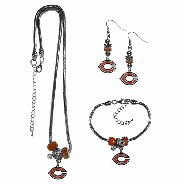 Sports Jewelry & Accessories NFL - Chicago Bears Euro Bead Jewelry 3 piece Set JM Sports-7