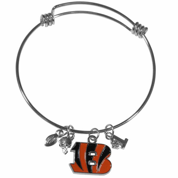 Sports Jewelry & Accessories NFL - Cincinnati Bengals Charm Bangle Bracelet JM Sports-7
