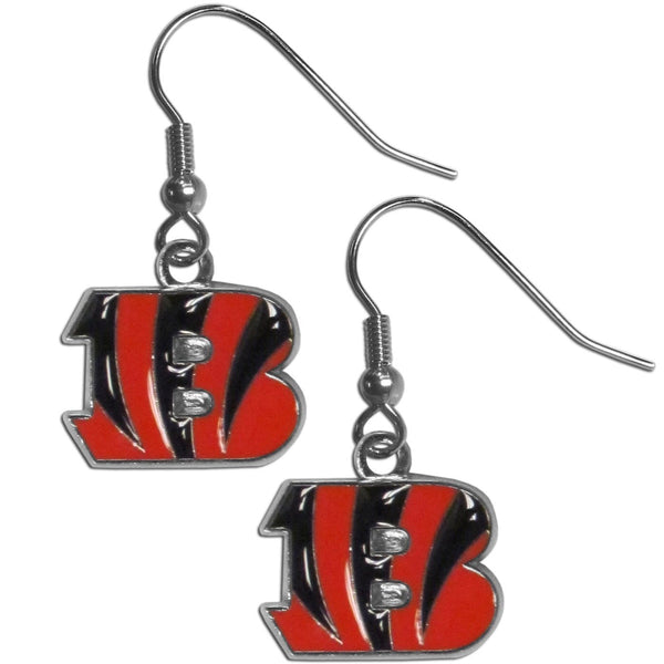 Sports Jewelry & Accessories NFL - Cincinnati Bengals Chrome Dangle Earrings JM Sports-7