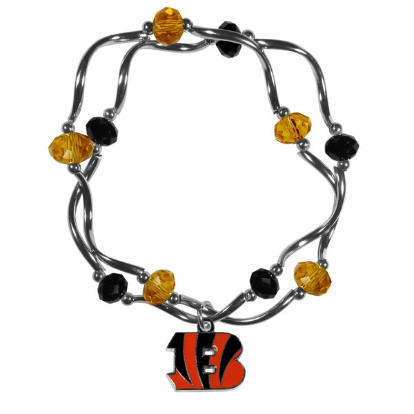 Sports Jewelry & Accessories NFL - Cincinnati Bengals Crystal Bead Bracelet JM Sports-7