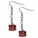 Sports Jewelry & Accessories NFL - Cincinnati Bengals Crystal Dangle Earrings JM Sports-7