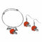 Sports Jewelry & Accessories NFL - Cleveland Browns Dangle Earrings and Charm Bangle Bracelet Set JM Sports-7