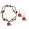 Sports Jewelry & Accessories NFL - Cleveland Browns Dangle Earrings and Crystal Bead Bracelet Set JM Sports-7