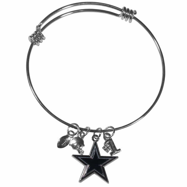Sports Jewelry & Accessories NFL - Dallas Cowboys Charm Bangle Bracelet JM Sports-7