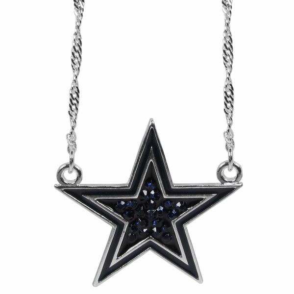 Sports Jewelry & Accessories NFL - Dallas Cowboys Crystal Logo Necklace JM Sports-7