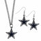 Sports Jewelry & Accessories NFL - Dallas Cowboys Dangle Earrings and Chain Necklace Set JM Sports-7