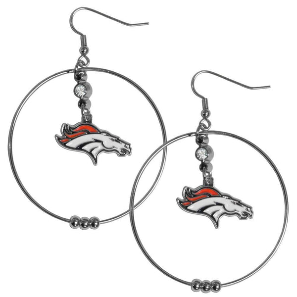 Sports Jewelry & Accessories NFL - Denver Broncos 2 Inch Hoop Earrings JM Sports-7