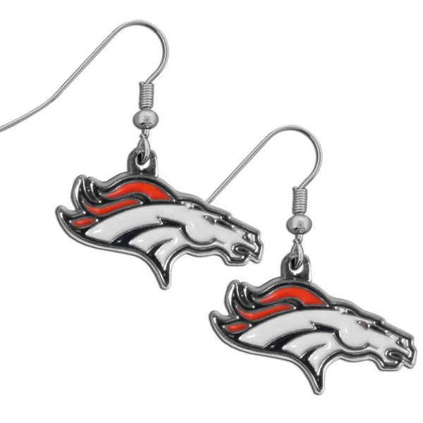Sports Jewelry & Accessories NFL - Denver Broncos Chrome Dangle Earrings JM Sports-7