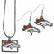 Sports Jewelry & Accessories NFL - Denver Broncos Dangle Earrings and State Necklace Set JM Sports-7