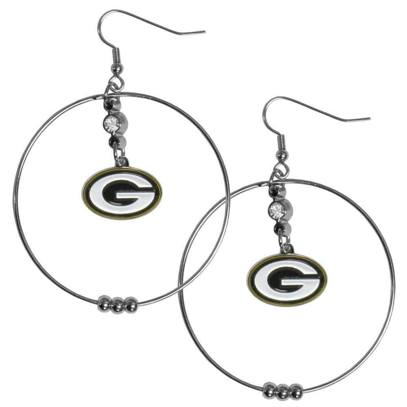 Sports Jewelry & Accessories NFL - Green Bay Packers 2 Inch Hoop Earrings JM Sports-7