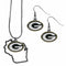 Sports Jewelry & Accessories NFL - Green Bay Packers Dangle Earrings and State Necklace Set JM Sports-7