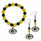 Sports Jewelry & Accessories NFL - Green Bay Packers Fan Bead Earrings and Bracelet Set JM Sports-7