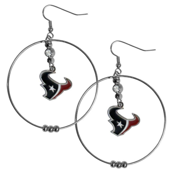 Sports Jewelry & Accessories NFL - Houston Texans 2 Inch Hoop Earrings JM Sports-7