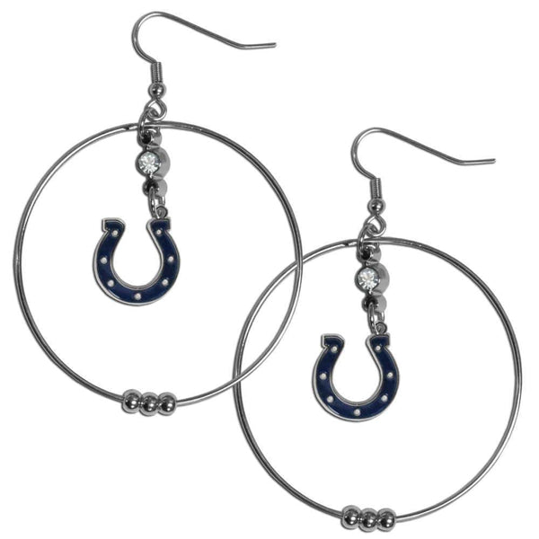 Sports Jewelry & Accessories NFL - Indianapolis Colts 2 Inch Hoop Earrings JM Sports-7