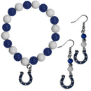 Sports Jewelry & Accessories NFL - Indianapolis Colts Fan Bead Earrings and Bracelet Set JM Sports-7