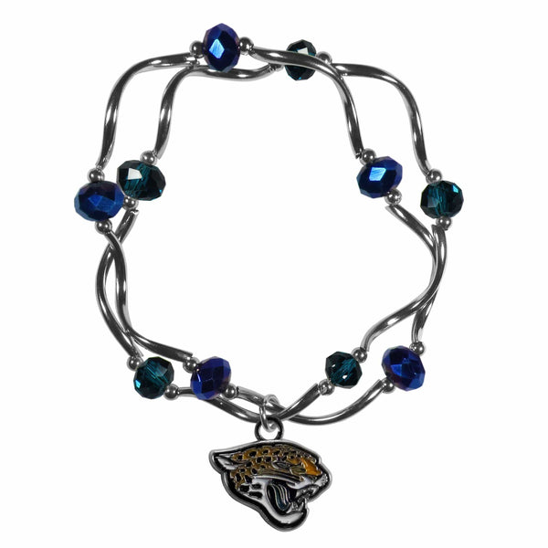 Sports Jewelry & Accessories NFL - Jacksonville Jaguars Crystal Bead Bracelet JM Sports-7