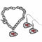Sports Jewelry & Accessories NFL - Kansas City Chiefs Chain Bracelet and Dangle Earring Set JM Sports-7