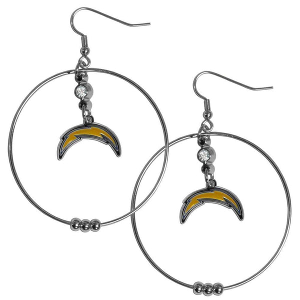 Sports Jewelry & Accessories NFL - Los Angeles Chargers 2 Inch Hoop Earrings JM Sports-7